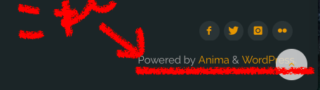 【WordPress】【Anima】Powered by Anima の表示を消す方法
